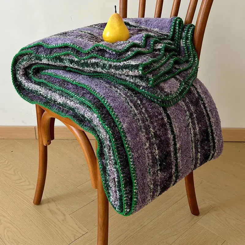 DecorBites™ Boho Printed Blanket: Cozy, Multi-Functional, Half-Flannel Shawl, Single/Double Bedspread