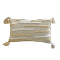 Boho style tufted cream cotton cushion cover for living room sofa