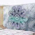 Boho sun moon mandala purple & blue galaxy wall hanging bedroom decor