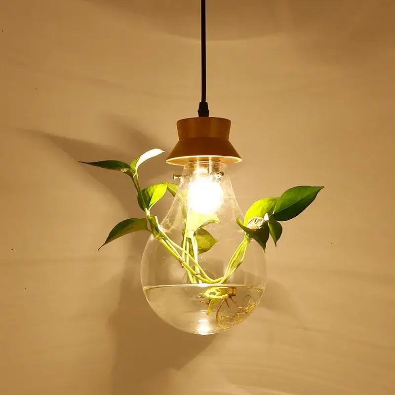 DecorBites™ Botanical Glass Bottle Pendant Light for Home and Commercial Spaces