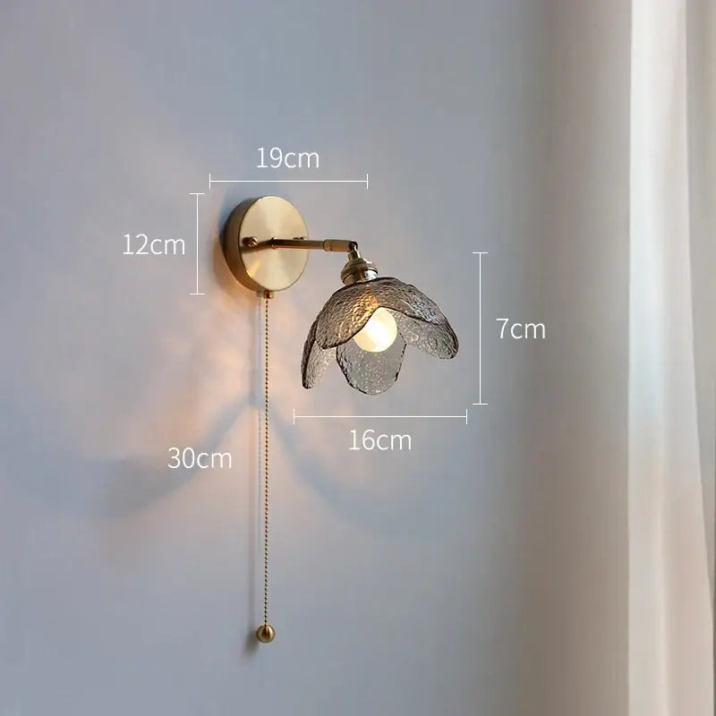 DecorBites™ Gray Glass LED Bathroom Mirror Sconce Wall Lamp Lighting
