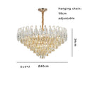 Brilliance crystal chandelier rose gold & amber – living room light