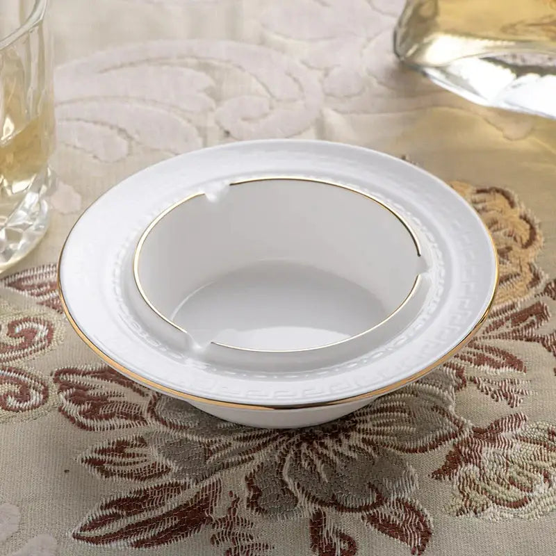 DecorBites™ Bone China White Tea Set: Coffee Cup, Saucer, Milk Jar, Sugar Bowl, British Teaware