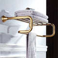 Bronze and white ceramic bathroom accessories set bathroom decor