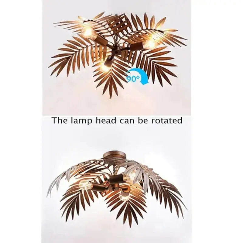 Bronze coconut tree pendant lamp for dining room living room light