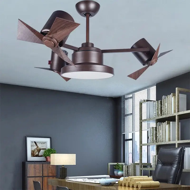Bronze bronze decorbites ceiling fan with wood blades for living room