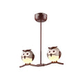 DecorBites™ Owl Metal Pendant Light: Animal Chandelier for Living Room & Child Bedroom