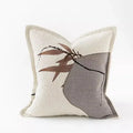 Brown & white auspicious clouds jacquard throw pillow cover living room