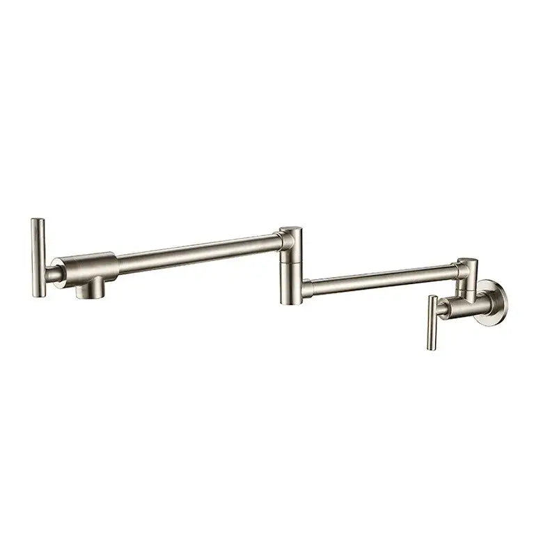 DecorBites™ Brushed Gold Kitchen Pot Filler Faucet Wall Mount Single Cold Foldable Spout