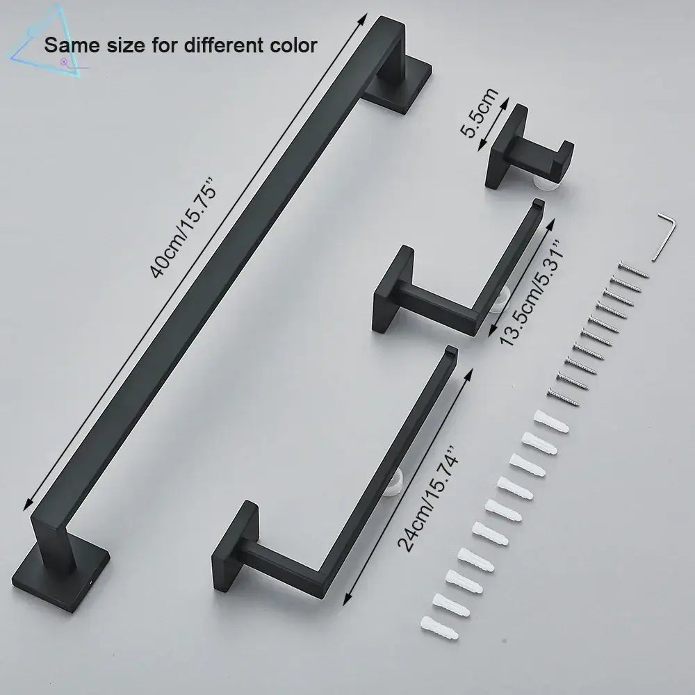 Brushed gold stainless steel bathroom accessories set