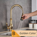 DecorBites™ Brushed Nickel Kitchen Faucet Pull Out Single Handle Mixer Tap