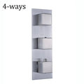 DecorBites™ Brushed Nickel Thermostatic Mixer Valve for Three Handle Shower Control