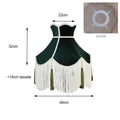Burgundy wine red velvet scalloped lampshade with tassels living room