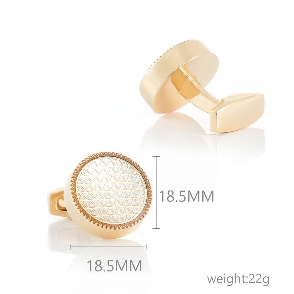 Men's Round CD Enamel Cufflinks