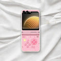 Cute Cartoon Clear Phone Case for Samsung Galaxy Z Flip 3/4/5/6 5G - Hard Crystal PC Back Cover with Fun Design and Durable Protection