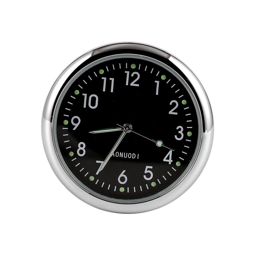 Car Clock Watch Indoor Automobiles Stick-In  Luminous Quartz Analog Watch Universal Pocket Mini Stick-On Clock for Car Boat Bike Home Watch Decoration Accessories