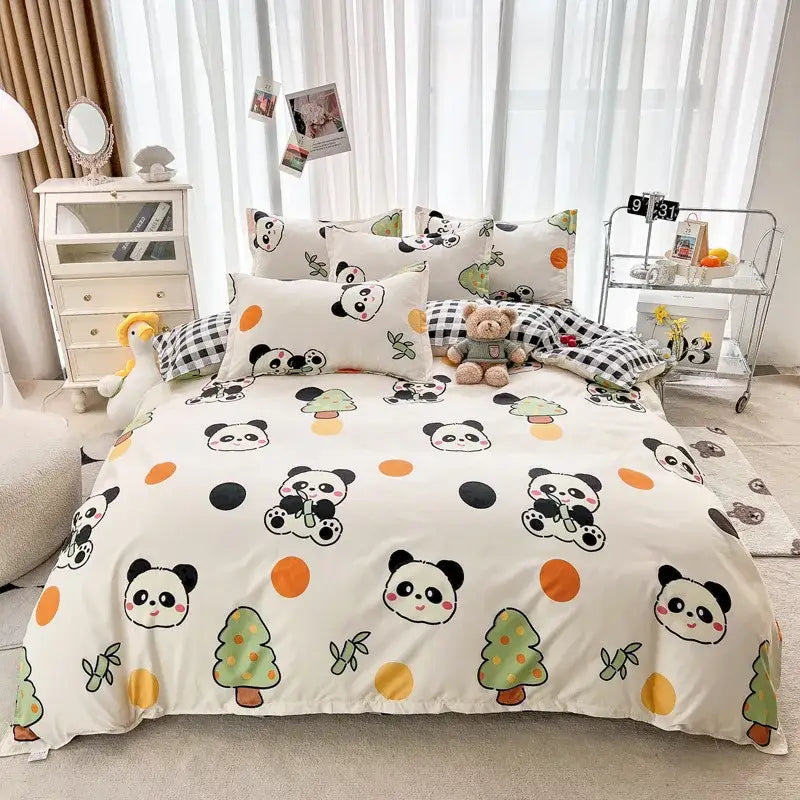 DecorBites™ Cartoon Animal Print Bedding Set with Duvet Cover, Sheet & Pillowcases