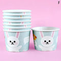 DecorBites™ Cartoon Paper Cups 50PCS 100ml Small Round Disposable Dessert Ice Cream Bowl