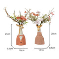 Cartoon deer vase beige & orange resin handicraft living room decor