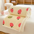 DecorBites™ Cartoon Lamb Wool Blanket: Double-Layered, Thick & Warm for Children & Adults