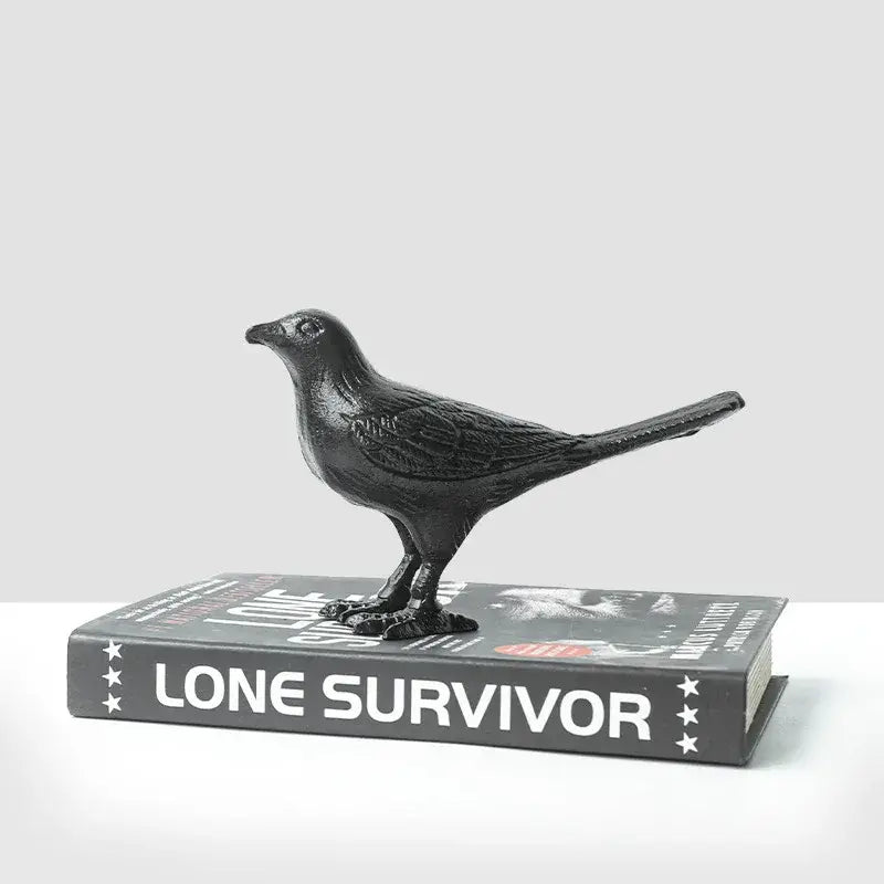 DecorBites™ Cast Iron Bird Decoration: Elegant Home & Living Room Décor