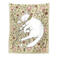 DecorBites™ Cat Botanical Flower Wall Tapestry for Living Room Bedroom Home Decor