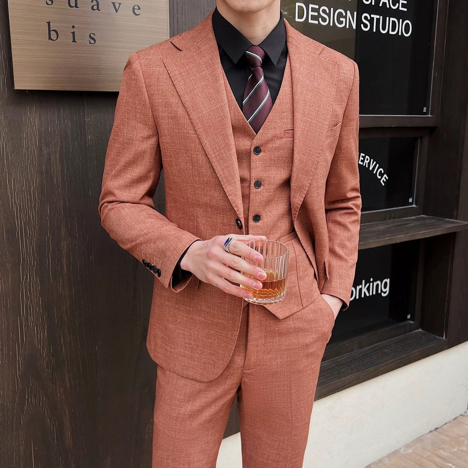 Professional Casual Men's Three-piece Suit Jacket