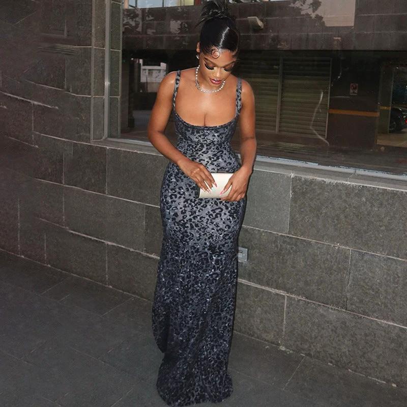 Solid Color Sleeveless Slim Strap Dress
