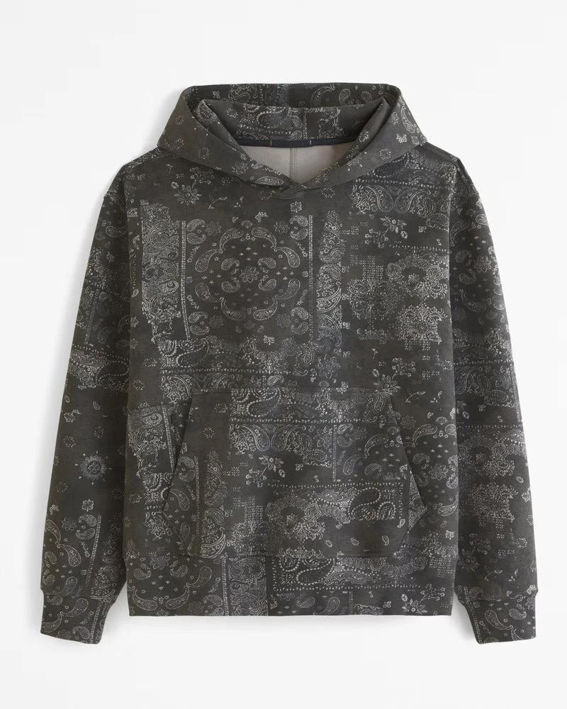 Men's Printed Paisley Design Hoodie