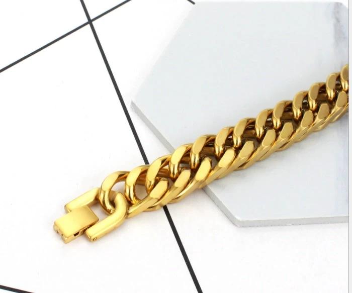 Titanium Steel Double Buckle Bracelet For Men