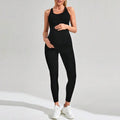Jumpsuit Maternity Tight Fitness Yoga Clothes High Waist Hip Lift Trousers