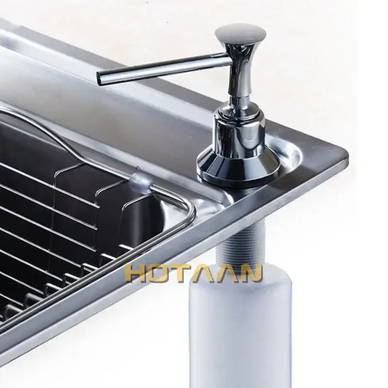 DecorBites™ Brass Head Stainless Steel Kitchen Sink Soap Dispenser - YT-2016