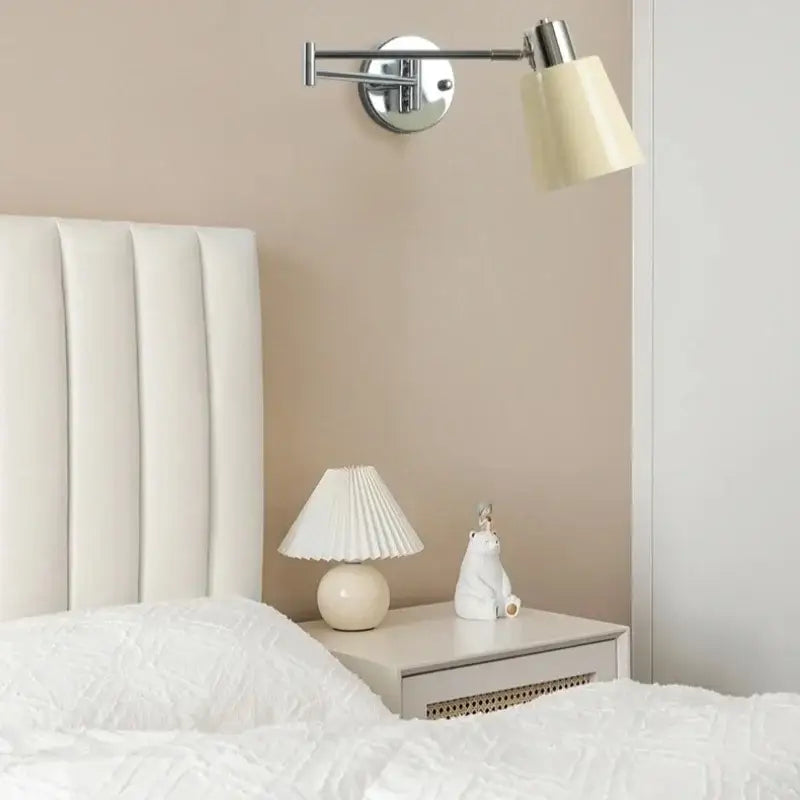DecorBites™ Cream LED Swing Arm Wall Lamp for Living Room Bedroom Mirror Stair Light