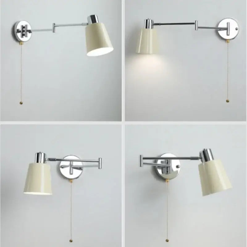 DecorBites™ Cream LED Swing Arm Wall Lamp for Living Room Bedroom Mirror Stair Light