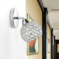 Chrome dome crystal wall sconce – living room chrome light