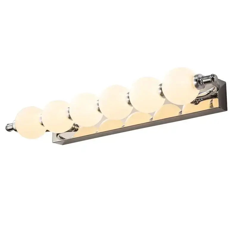Chrome five globe bubble ball mirror wall sconces bathroom light