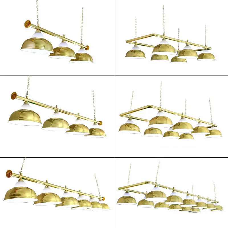 Chrome stainless steel billiard light game room ceiling lamp