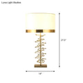 Classic gold spiral drum table lamp bedroom nightstand light