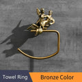 Classical bronze towel rack ornate winged figures shower room decor