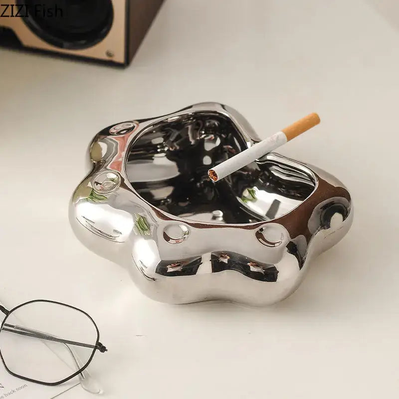 DecorBites™ Cat Paw Porcelain Ashtray | Ceramic Smoking Accessories | Unique Gift for Him