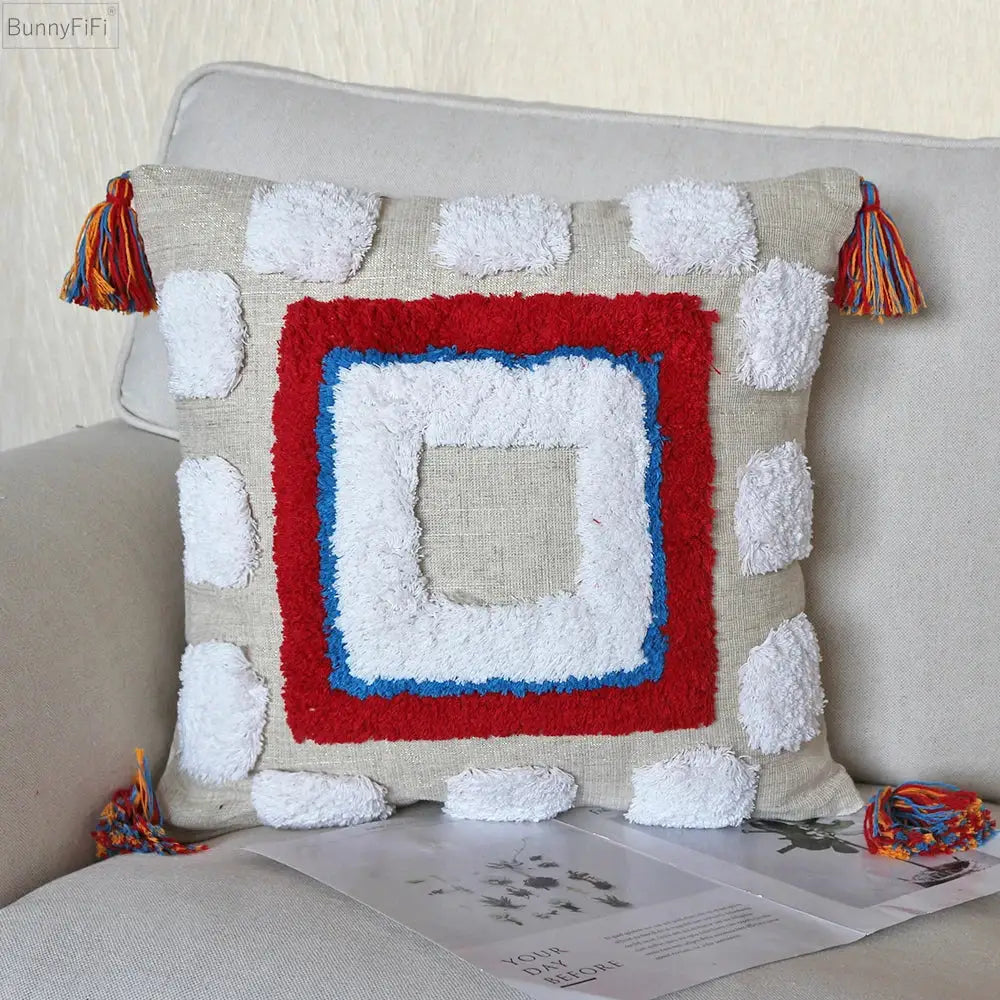 DecorBites™ Boho Tassel Macrame Throw Pillow Covers - Luxury Home Decor for Bed Sofa