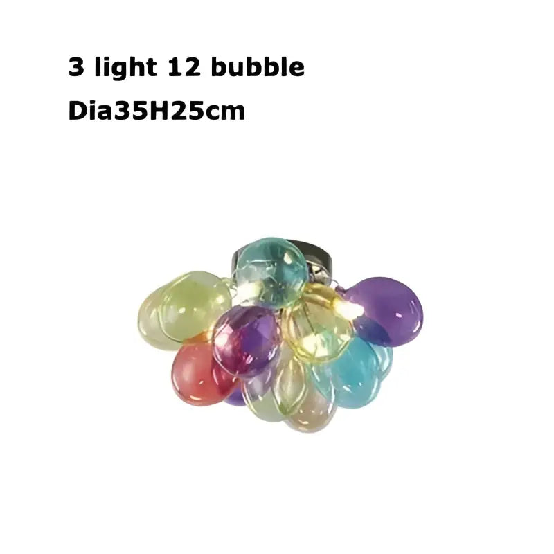 Colorful glass bubble chandelier pendant light for living room