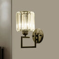 Contemporary black and brass crystal sconce 110v-120v bedroom light