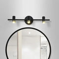 DecorBites™ Contemporary Black Adjustable 3-Bulb Wall Sconce Vanity Light