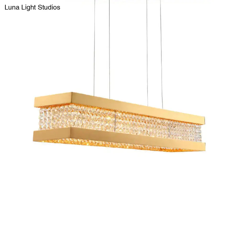 Contemporary black & gold crystal island pendant lighting kitchen