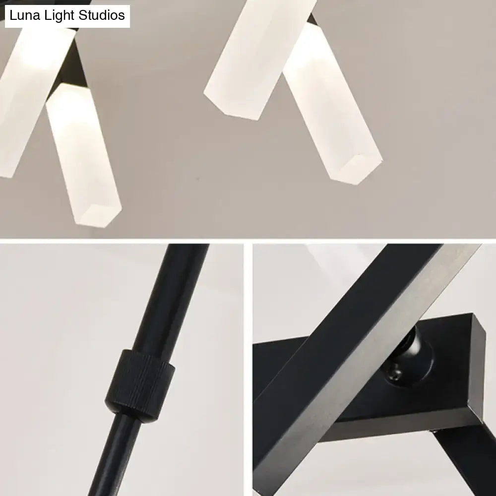 Contemporary black & gold island pendant light – living room chandelier