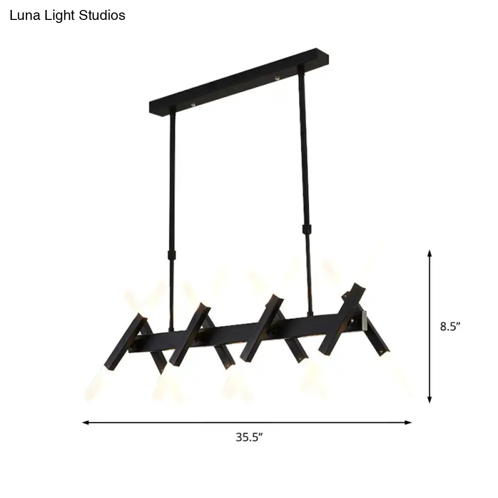 Contemporary black & gold island pendant light – living room chandelier