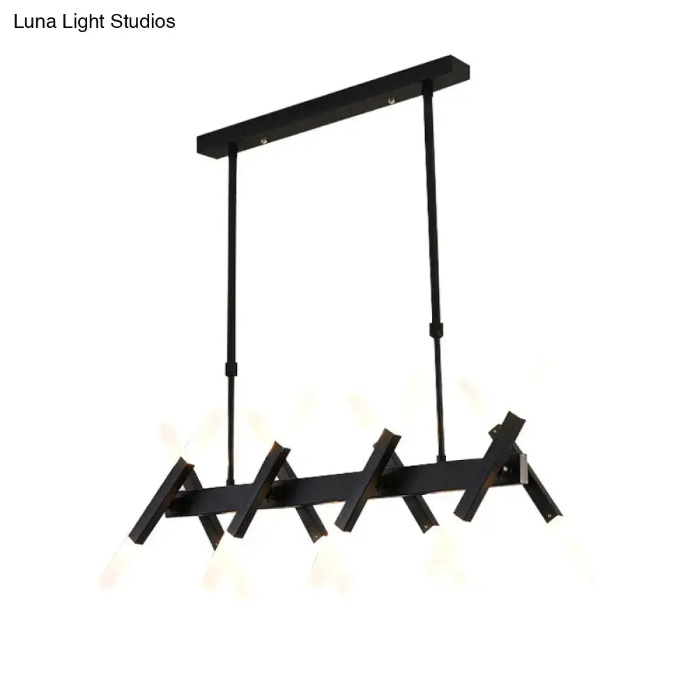 Contemporary black & gold island pendant light – living room chandelier
