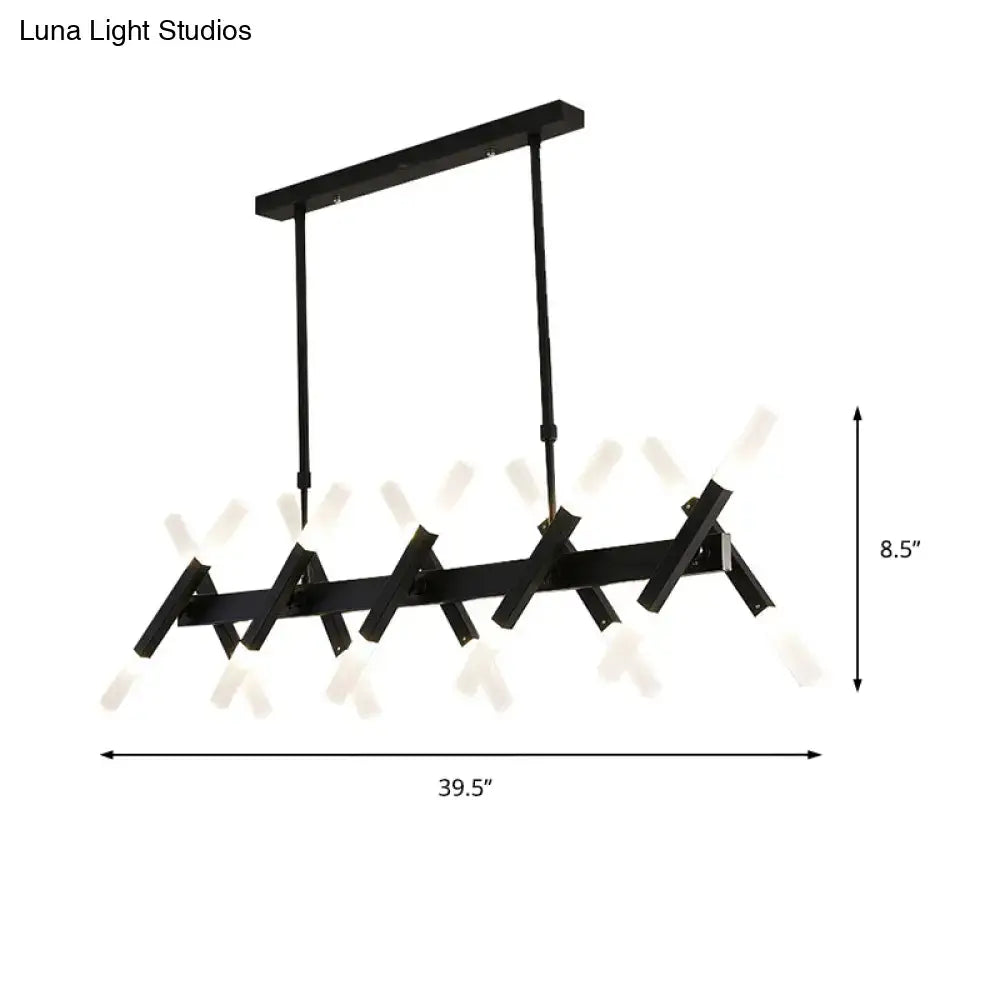 Contemporary black & gold island pendant light – living room chandelier