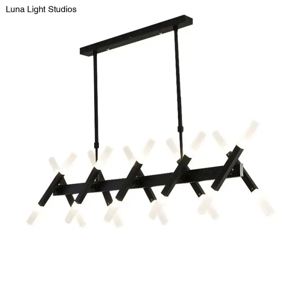 Contemporary black & gold island pendant light – living room chandelier